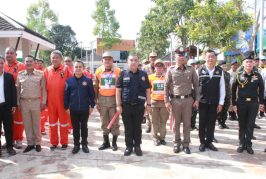 จังหวัดสุราษฎร์ธานี ร่วมกับเทศบาลนครสุราษฎร์และมณฑลทหารบกที่45เปิดศูนย์ปฎิบัติการป้องกันและลดอุบัติเหตุทางถนนเทศกาลปีใหม่2569